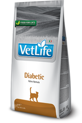 Сухий лікувальний корм для котів Farmina Vet Life Diabetic дієт. харчування, для контролю рівня глюкози в крові при цукровому діабеті, 400 г PVT004005S фото