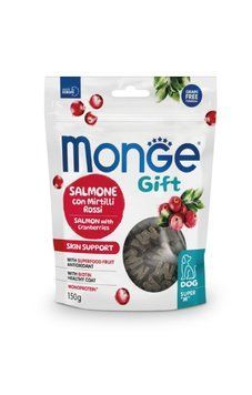 Ласощі для собак Monge Gift Dog Skin support лосось з журавлиною Monge_70085731 фото