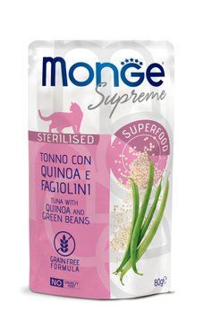 Влажный корм для кошек MONGE CAT Sterilised тунец с киноа и стручковой фасолью Monge_70007788 фото