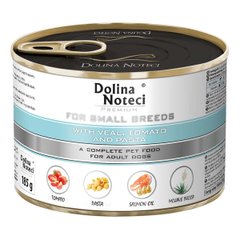 Консервований корм Dolina Noteci Premium для собак маленьких порід з телятиною, помідорами та локшиною DN 185 (434) фото