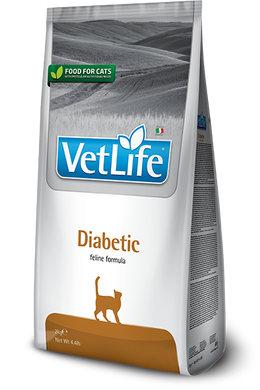 Сухий лікувальний корм для котів Farmina Vet Life Diabetic дієт. харчування, для контролю рівня глюкози в крові при цукровому діабеті, 400 г PVT004005S фото