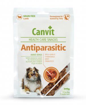 Ласощі для собак Canvit Antiparasitic для здорового травлення, 200 г 83443 фото