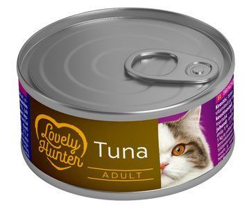 Вологий корм для дорослих котів Lovely Hunter Adult cats Tuna з тунцем, 85 г LHU45466 фото
