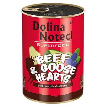 Консерва Dolina Noteci Superfood для cобак з яловичих і гусячих сердець DN 400 (640) фото