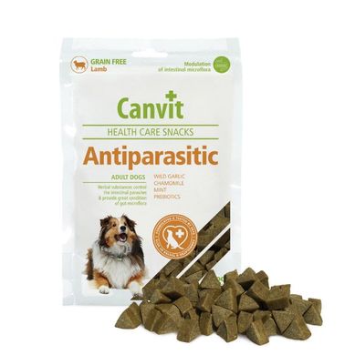 Лакомство для собак Canvit Antiparasitic для здорового пищеварения, 200 г 83443 фото