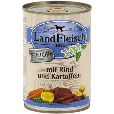 Консерви для літніх собак LandFleisch з м'ясом яловичини, картоплею і свіжими овочами LF-0025027 фото