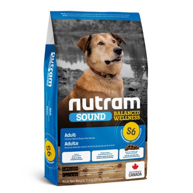 S6 Nutram Sound Balanced Wellness Adult - холистик корм для взрослых собак (курица/рис) S6_(11.4kg) фото