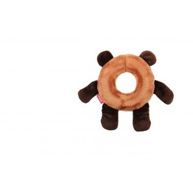 Іграшка для Собак Gigwi Plush Friendz Плюшевий Ведмідь з Гумовим Кільцем Всередині і пищалками 19 см Gigwi6239 фото