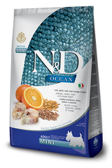 Низькозерновий сухий корм Farmina N&D Ocean для собак дрібних порід з тріскою та апельсином 7 кг PND0080043 фото