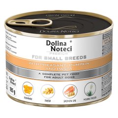 Консервований корм Dolina Noteci Premium для собак маленьких порід з фазаном, гарбузом та локшиною DN 185 (410) фото