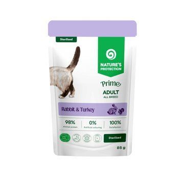 Вологий корм для стерилізованих котів Nature's Protection Prime Sterilised Adult Cats Rabbit and Turkey з кроликом і індичкою NPPR10088-K2 фото