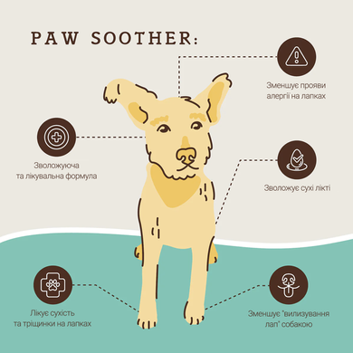 Бальзам для лап проти сухості Paw Soother Natural Dog Company 4.25мл стік ND-PAWS-01 фото