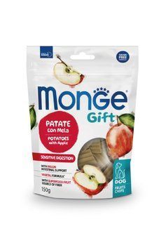 Ласощі для собак Monge Gift Dog Fruit Chips Sensitive digestion картопля з яблуком (веган) Monge_70085786 фото