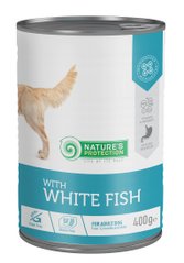 Влажный корм для взрослых собак с белой рыбой Nature's Protection with White Fish 400 г KIK45602 фото