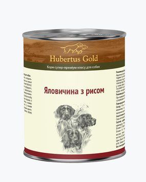 Консерви для собак Hubertus Gold Яловичина з рисом 21429 фото