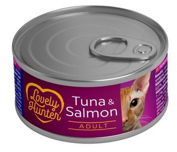 Влажный корм для взрослых кошек Lovely Hunter Adult cats Tuna & Salmon с тунцем и лососем, 85 г LHU45476 фото