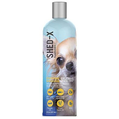 Добавка для шерсті собак проти линьки SynergyLabs Shed-X Dog, 237 мл 00519 фото