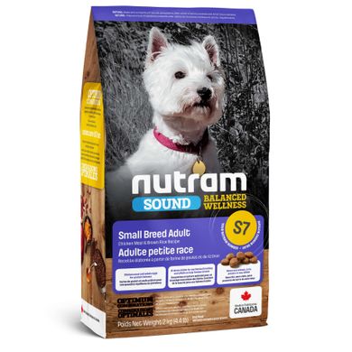 S7 Nutram Sound Balanced Wellness Small Breed Adult - холістік корм для дорослих собак дрібних порід (курка/рис) S7_(2kg) фото