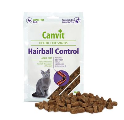 Лакомство для котов Canvit Hairball Control для выведения шерсти 83448 фото