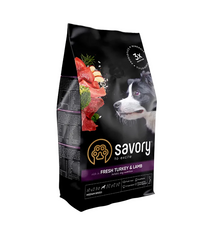 Сухий корм для собак середніх порід Savory Medium Breed Fresh 1 кг (індичка та ягня) Savory-30259 фото