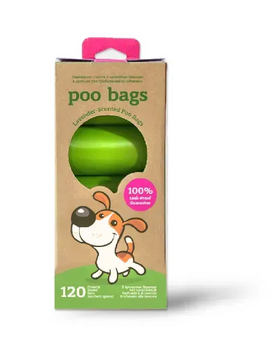 Poo Bags одноразові пакетики з ароматом лаванди 120 шт (8 рулонів) 20220300 фото