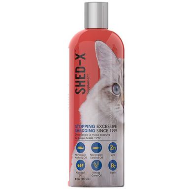 Вітамінна добавка для шерсті кішок SynergyLabs Shed-X Cat проти линьки, 237 мл 00514 фото