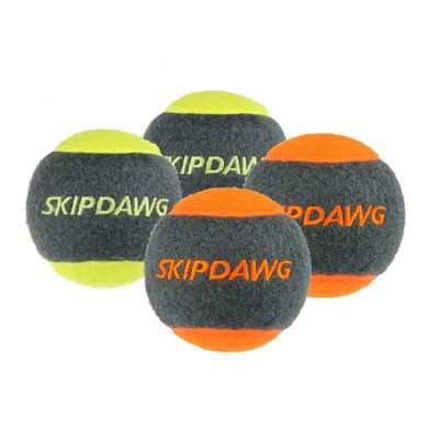 Игрушка для Собак Теннисный Мяч с Пищалкой SKIPDAWG 4 шт 6,4 см SD3034 фото