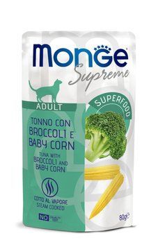 Влажный корм для кошек MONGE CAT Adult тунец с брокколи и молодой кукурузой Monge_70006828 фото