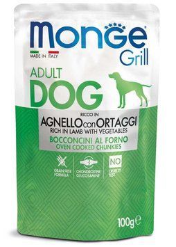 Влажный корм для собак Monge Dog GRILL с ягненком и овощами Monge_70013161 фото