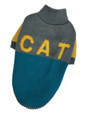 Светр для котiв в'язаний CAT зелено сірий SC-10 SC-10/2 фото