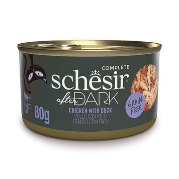 Консерви для котів Schesir After Dark Chicken With Duck Курка з качкою в бульйоні 212313 фото