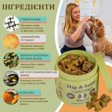 Вітамінний комплекс для суглобів та зв'язок собак Hip&Joint Natural Dog Company, 90шт в банці ND-HAJS-90 фото