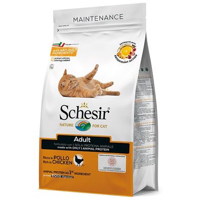Сухой монопротеиновый корм для котов Schesir Cat Adult Chicken ШКВК0.4 фото