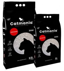 Бентонитовый комкующийся наполнитель для кошачьего туалета Catmania натуральный белый, цена | Фото