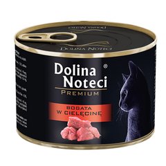 Консервований корм для котів Dolina Noteci Premium м’ясні шматочки в соусі з телятиною DN 185 (770) фото