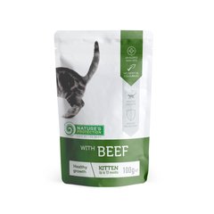 Влажный корм для здорового развития котят с говядиной Nature‘s Protection Kitten Healthy Growth with Beef 100г KIK45278 фото