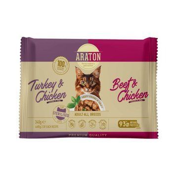 Сет влажного корма для стерилизованных кошек ARATON Sterilised Cats Set Adult,&nbsp;4x85 г ART47930 фото