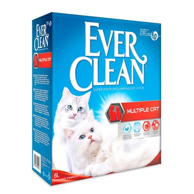 Ароматизированный комкующий наполнитель Ever Clean Multiple Cat Мультикет, максимальный контроль над запахом 123452 фото