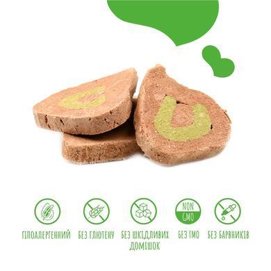 Ласощі для собак від 3-х місяців Mavsy freeze dried RABBIT PARFAIT ON A SPINACH PILLOW WITH CREAM парфе з кролика на шпинатній подушці з вершковим соусом, 50 г FDMAVSY01 фото