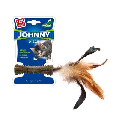 Игрушка для Кошек Gigwi Johnny Stick Кошачья Мята c Натуральным Пером 8 см Gigwi7069 фото
