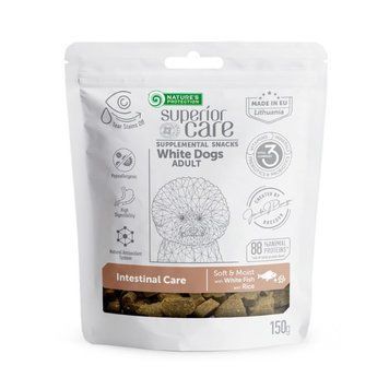 Ласощі для дорослих собак із білим забарвленням Nature's Protection Superior Care White Dogs Intestinal Care з білою рибою та рисом KIKNPSC47656 фото