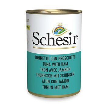 Консерви для котів Schesir Tuna with Ham Тунець з шинкою в бульйоні 270313 фото