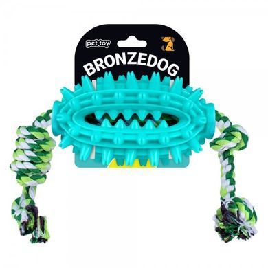 Іграшка для Собак Bronzedog Petfun Dental Спайк з Канатом 8 х 13 см 0115 фото