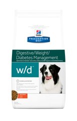 Сухой лечебный корм для собак Hill's Prescription diet w/d Digestive/Weight/Diabetes Management с курицей, цена | Фото