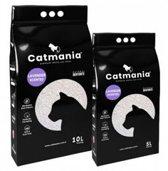 Бентонитовый комкующийся наполнитель для кошачьего туалета Catmania лаванда + фиолетовые гранулы, цена | Фото