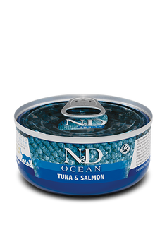 Вологий корм для кішок Farmina N&D Grain OCEAN TUNA AND SALMON, беззерновий, тунець, лосось 70 г PND070143 фото