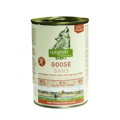 Консервований корм для собак ISEGRIM Goose with Sweet Potato, Rose Hip & Wild Herbs Гуска з бататом, шипшиною та травами 95713 фото
