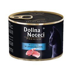 Консервований корм для котів Dolina Noteci Premium м’ясні шматочки в соусі з ягнятиною DN 185 (800) фото