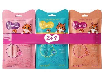 Сет из 3-х видов кремовых лакомств для кошек Mavsy CREAMY LICKABLE TREATS MAVCR01 фото
