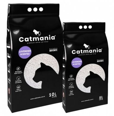 Бентонитовый комкующийся наполнитель для кошачьего туалета Catmania лаванда + фиолетовые гранулы 8682162004021 фото